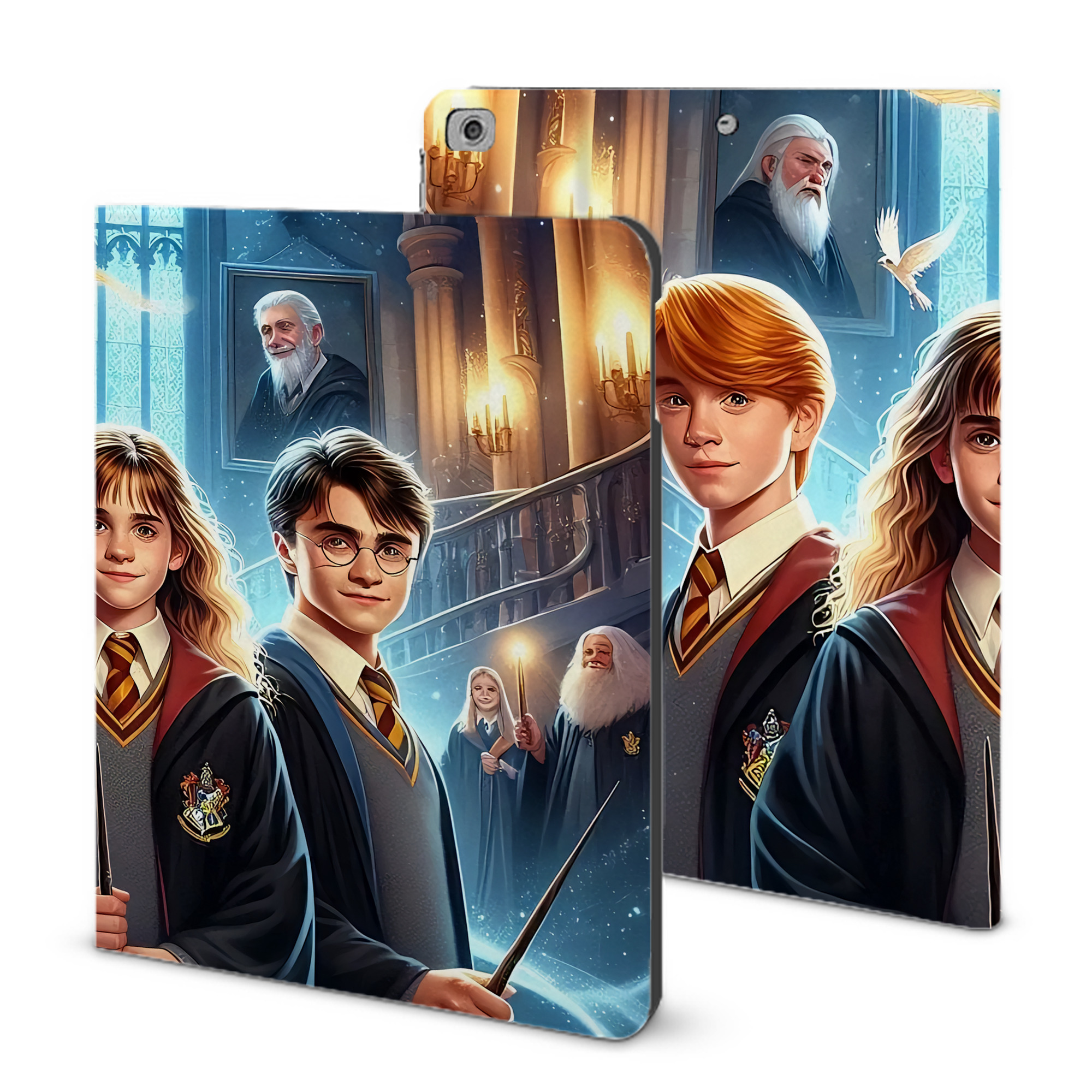 （画像用） Harry Potter ハリー・ポッターシリーズ IPad ケース ブック型 PUレザー TPU 耐衝撃 軽量 薄型 ペン収納なし 全面保護 IPad 各モデル対応